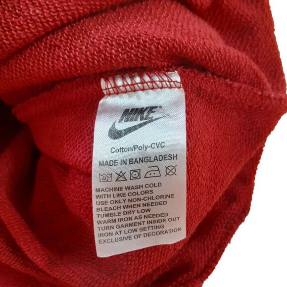 Nike Just Do It All-Over Print Logo Full-Zip Hoodie Mens Size Small Red - Picture 6 of 7